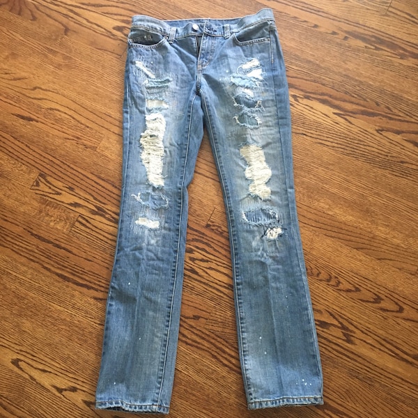 Super Vintage 1990s Destructed Stitched London Jean