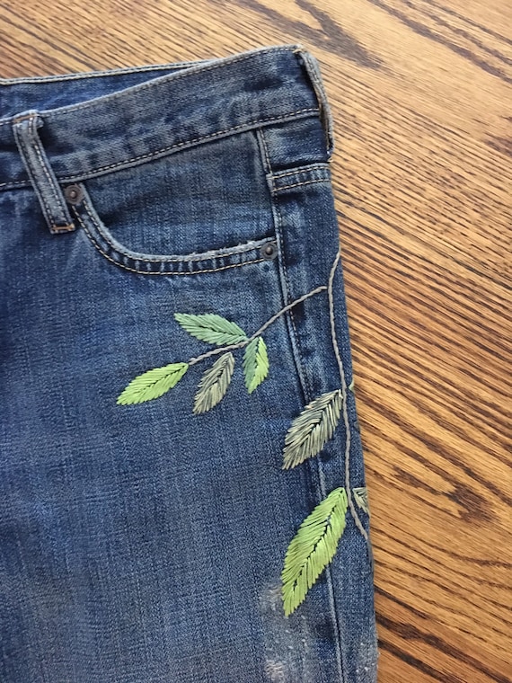 Vintage Louie Embroidered and Beaded Jeans