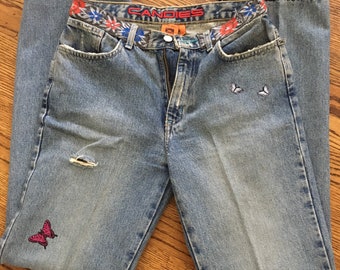 Super Vintage Candies Hippie Ripped Wash with Ribbons Jeans