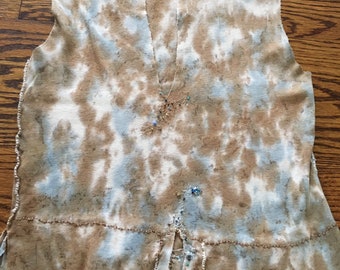 Handmade Vintage Tie Dyed Beaded Tank circa 1990s