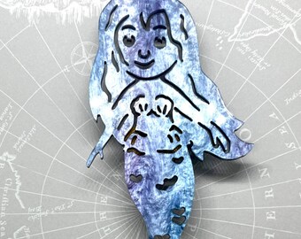 Mermaid Bubble Wand svg for laser (DIGITAL file only) Glowforge tested
