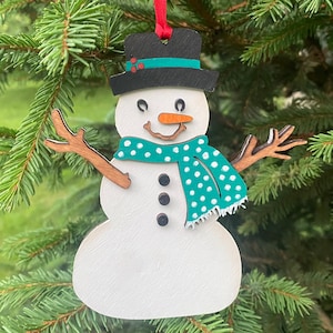 Snowman Ornament svg DIY Kit (digital file only) Glowforge tested