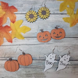 Fall & Halloween Earrings svg (DIGITAL file only) Glowforge tested