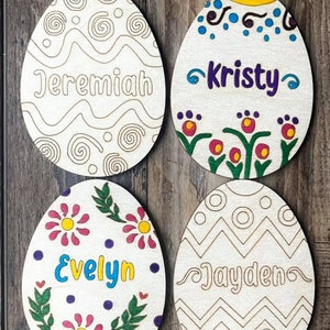 Personalized Egg DIY Kit svg for Laser (digital file only) Glowforge tested