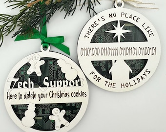 Tech Support Ornaments svg for Lasers (DIGITAL file only)