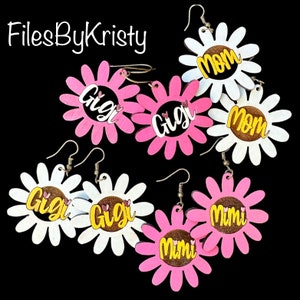 Mom/Gigi/Mama/Mimi Earrings & Keychains svg for lasers (DIGITAL file only)