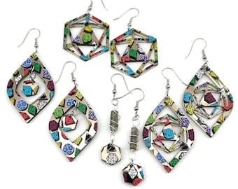 Dungeons & Dragons SET, Dice and Dragon Earrings svg laser cut file (DIGITAL file only)