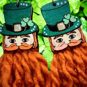 Leprechaun Macrame Pendientes svg archivo cortado con láser (solo archivo DIGITAL)