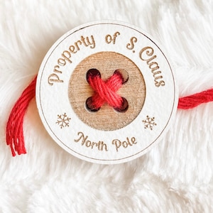 Santa's Lost Button svg für Laser (nur DIGITALE Datei)