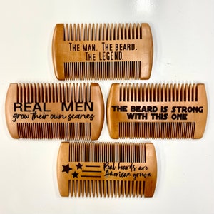 SET 1: Grabado svg para Beard Comb Blanks (solo archivo láser DIGITAL) plantilla para cartón incluida