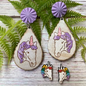 Unicorn Earrings svg for laser (DIGITAL file only)