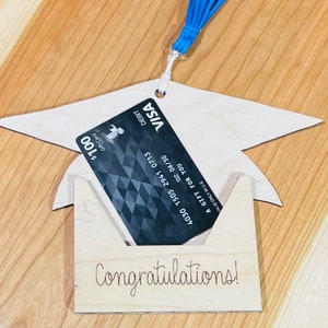 Grad Gift Card Holder SVG for laser (DIGITAL file only) Glowforge tested