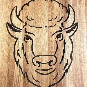 Bison/Büffelkopf svg (nur digitale Datei) Glowforge getestet