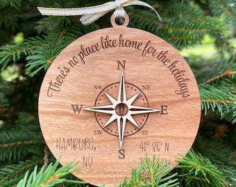 Compass Local Ornament svg for Lasers (DIGITAL file only) Both Score & Engrave Versions included