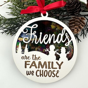 Vrienden zijn de familie die je kiest Ornament-svg (alleen digitaal bestand) Glowforge-getest