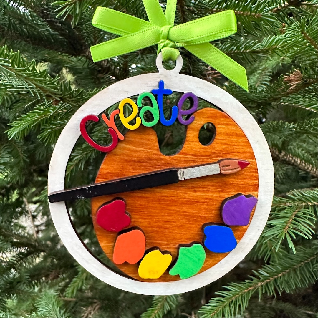 Artist's Palette Ornament Svg DIGITAL File Only Etsy