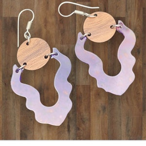 Curvy Shape Earrings svg for laser (DIGITAL file only) Glowforge tested