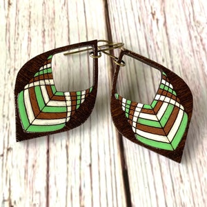 Geometric Wires Teardrop Earrings svg laser cut file (DIGITAL file only) Glowforge tested
