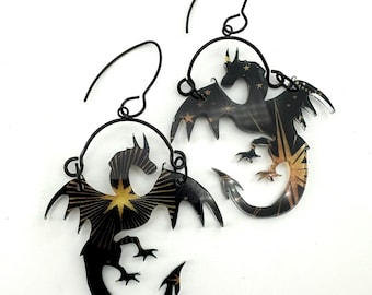 Dragon Earrings Dangles & Studs svg laser cut file (DIGITAL file only)