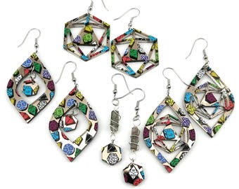 Dungeons & Dragons Earrings svg laser cut file (DIGITAL file only)