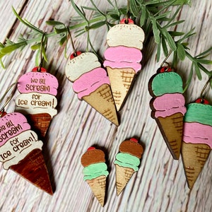 Ice Cream Cone Ohrringe svg für Laser (DIGITAL Datei nur)
