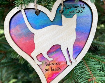 Cat Ornament & Cat Memorial Ornament svg (DIGITAL file only) Glowforge tested