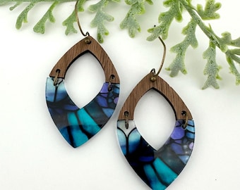SET 3 : Cut Only 2 Piece Teardrop Earrings svg laser cut file (DIGITAL file only) perfect for patterned materials