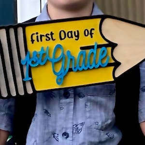 First & Last Day of School Pencil Sign OR Teacher Sign SVG (DIGITAL file only) Glowforge Tested