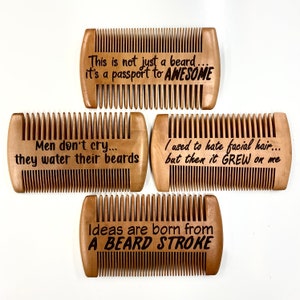 SET 3: Grabado svg para Beard Comb Blanks (solo archivo láser DIGITAL) plantilla para cartón incluida