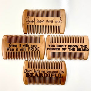 SET 2: Grabado svg para Beard Comb Blanks (solo archivo láser DIGITAL) plantilla para cartón incluida