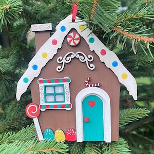 Gingerbread House Ornament svg DIY Kit (digital file only) Glowforge tested
