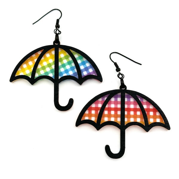 Umbrella Earrings svg laser cut file (DIGITAL file only)