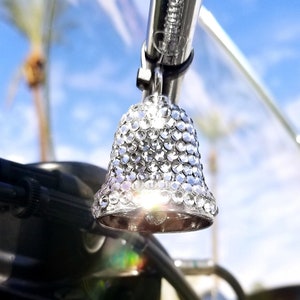 Swarovski Motorcycle Ride Bell for Women | Good Luck Gremlin Protection Handcrafted Angel Bell Biker Gift