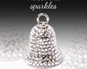 Swarovski Crystal Motorcycle Bell: Good Luck Biker Charm