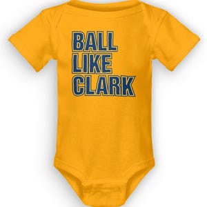 Clark One Piece Baby Bodysuit Shirt Ball Like Clark Indiana Caitlin Fan Made to Order with Love | YOD Designs V2