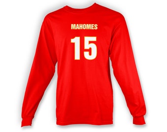 Mahomes Shirt Adult Long Sleeve T-shirt Kansas City Made to Order with Love
