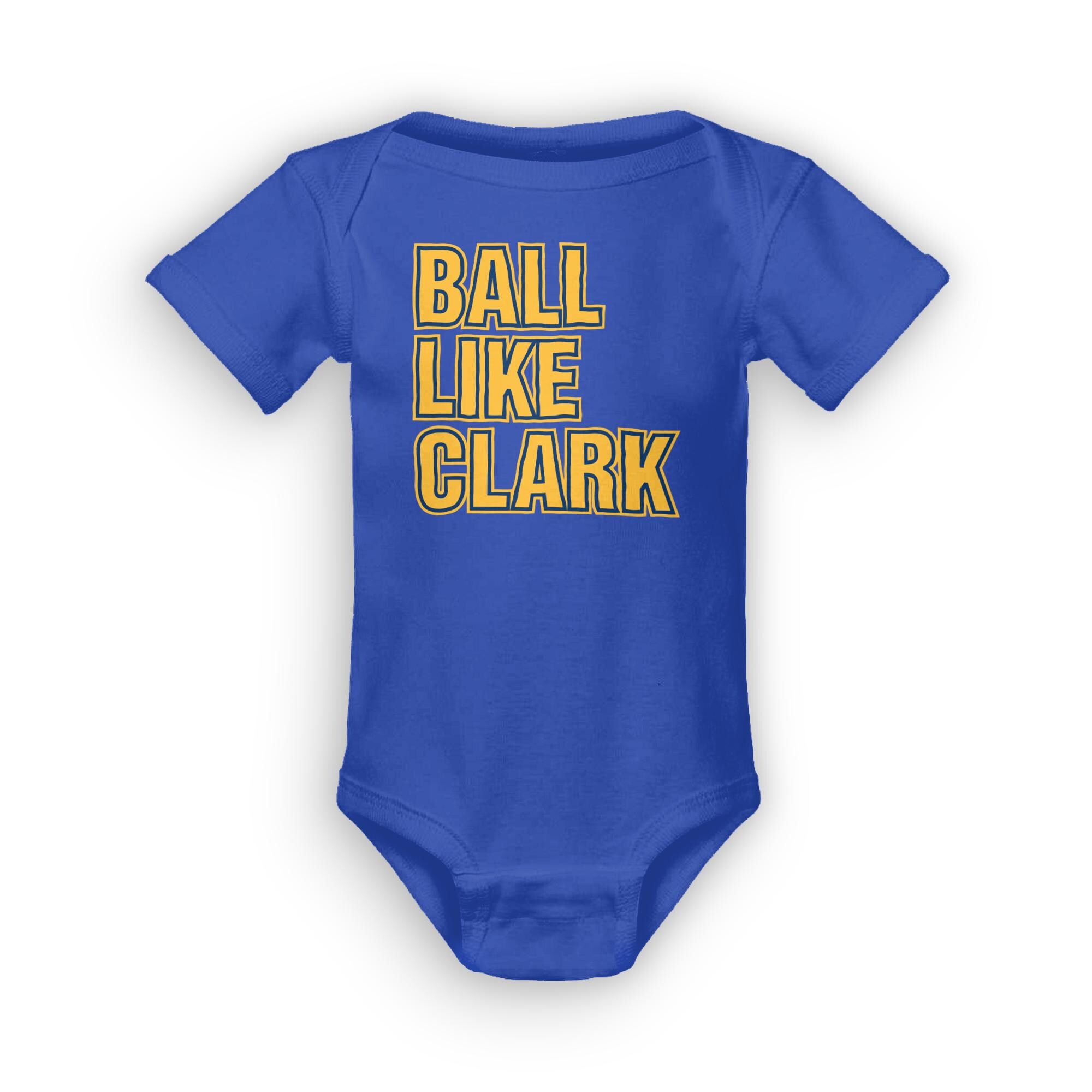 Indiana Indy Air Clark Baby Leotard - Short Sleeve, Snap Closure, 100% Cotton, Caitlin Clark Fever Fan Outfit