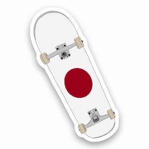 Japan Skateboard Laminierter Sticker | Mit Liebe auf Bestellung