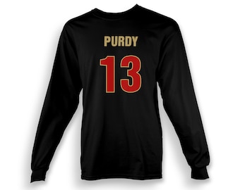 Purdy Youth Long Sleeve T-shirt | 49ers | San Francisco | Brock | Made To Order With Love