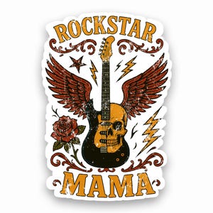 Mama Aufkleber Rockstar Mama laminierter Aufkleber Geschenk für sie Geschenk für Mutter Geschenk für Oma Geschenk für Frau Geburtstagsgeschenk gemacht, um mit Liebe zu bestellen