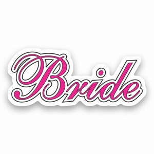 Pegatina laminada de novia / Hecho a pedido con amor