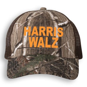 Harris Walz Hat Vote Harris Walz Camo Mesh Back Cap Kamala Harris hat Gift for Him Gift for Her Dad Gift Mom Gift Made To Order With Love
