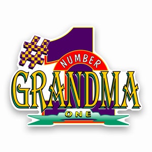Oma Aufkleber #1 Oma Laminierter Aufkleber Nummer 1 Oma Geschenk für Frau | Geschenk für Mama Geschenk für sie Made To Order With Love