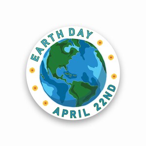 Earth Day laminierter Aufkleber | Tag der Erde | Mit Liebe auf Bestellung