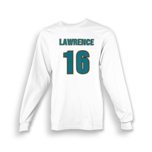 Lawrence Adult Long Sleeve T-shirt | Jaguars | Jacksonville | Trevor | Made To Order With Love