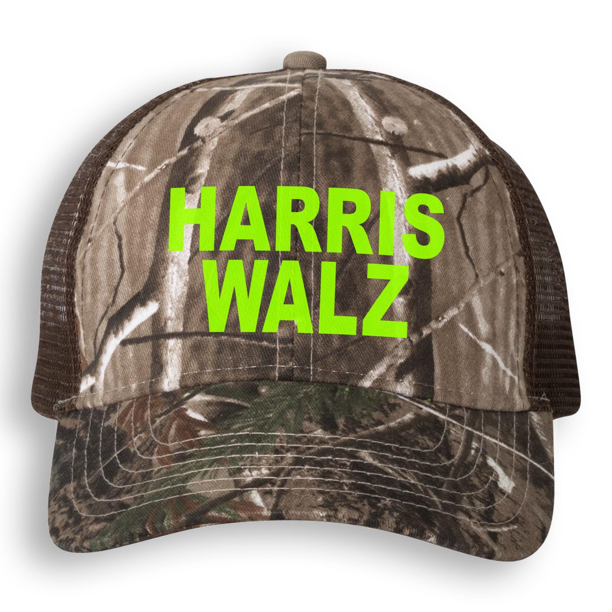 Harris Walz Hat Camo Mesh Back Cap Made to Order With Love | YOD