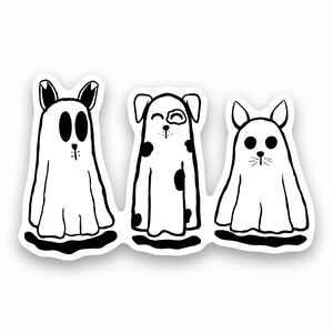 Spooky Season Hunde | Laminierter Aufkleber | Halloween | Süßes oder Saures | Auf Bestellung mit Liebe