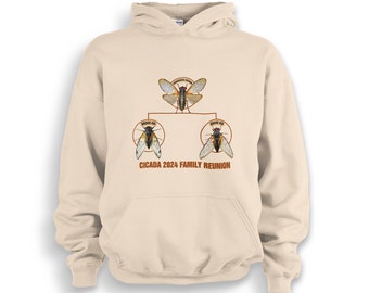 Sweat à capuche Cicada 2024 Family Reunion Enfant | Enfants | Progéniture XIII | La couvée XIX | Rétro | Fabriqué sur commande avec amour