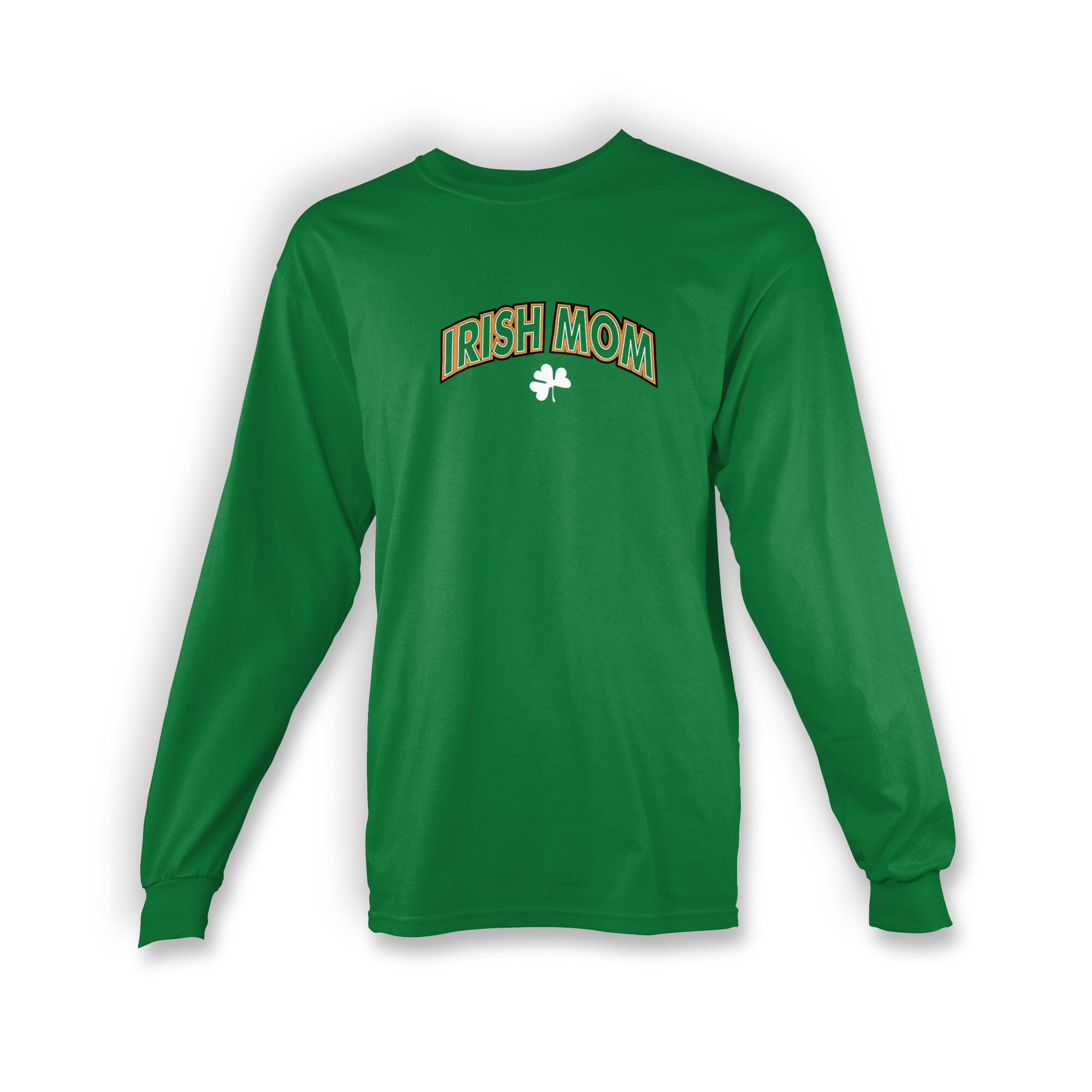 Irish Shirt Irish Mom Adult Long Sleeve T-shirt (Green) Saint Patrick tshirt St. Patrick's Birthday Gift For Her Made To Order With Love