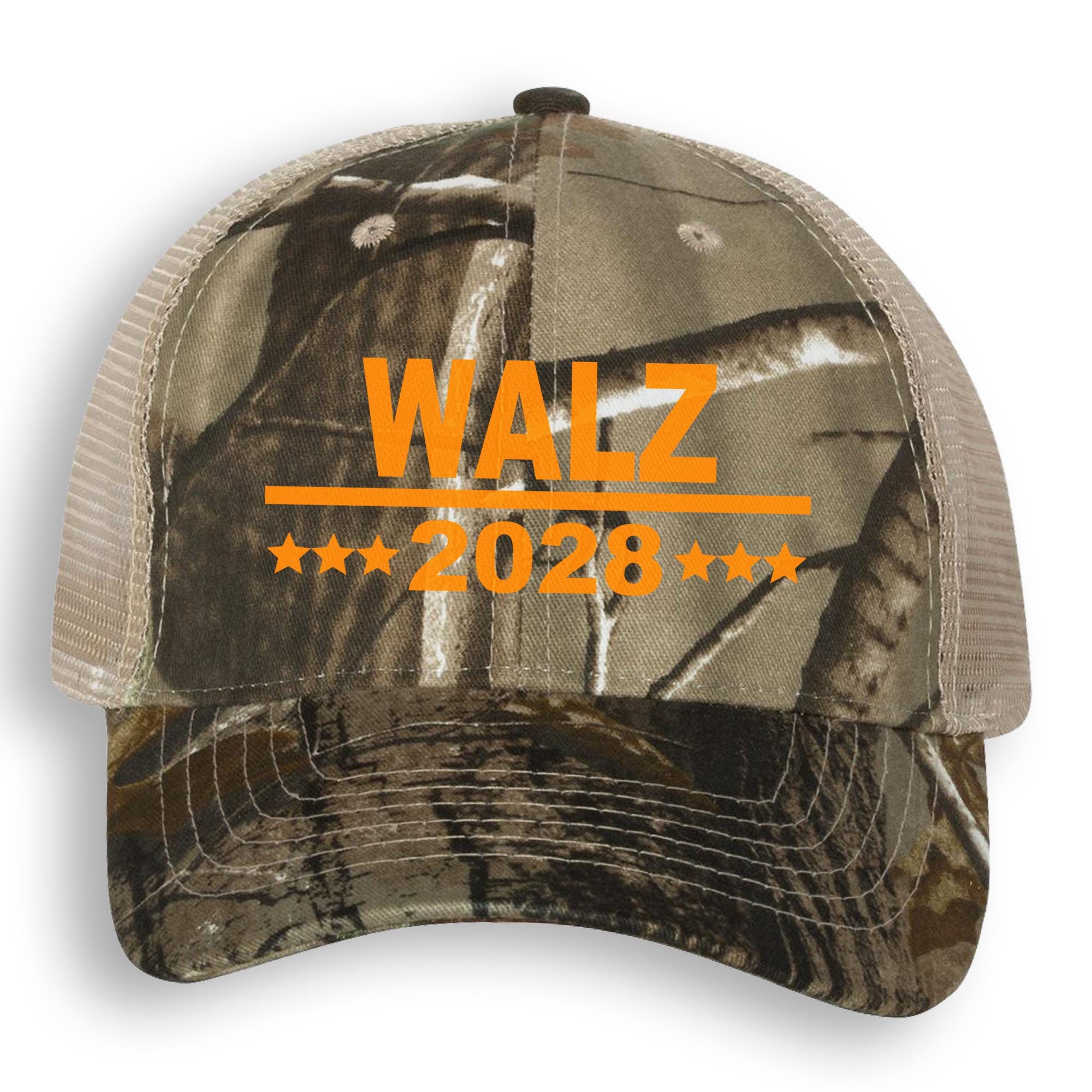 Walz Hat Walz 2028 Camo Mesh Back Cap Tim Walz Hat Gift for Him